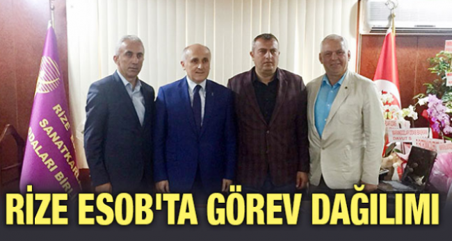 Rize ESOB`ta Görev Dağılımı Yapıldı