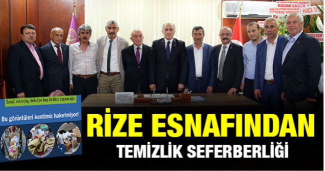 Rize Esnafından Temizlik Seferberliği