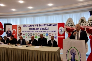 Rize Esnaf ve Sanatkârlar Odaları Birliği’nin 2026 yılı olağan genel kurulu gerçekleştirildi