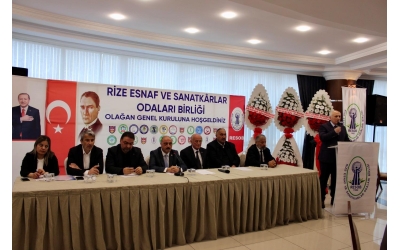 Rize Esnaf ve Sanatkârlar Odaları Birliği’nin 2026 yılı olağan genel kurulu gerçekleştirildi