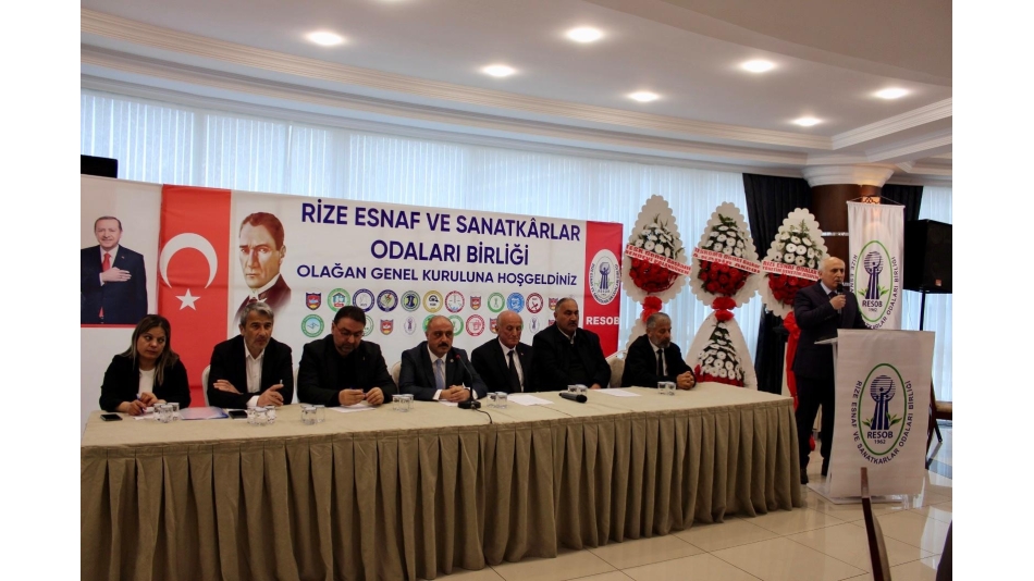Rize Esnaf ve Sanatkârlar Odaları Birliği’nin 2026 yılı olağan genel kurulu gerçekleştirildi